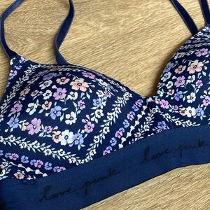 Victoria’s Secret 34 a bra/ bralette blue floral. Comfy soft